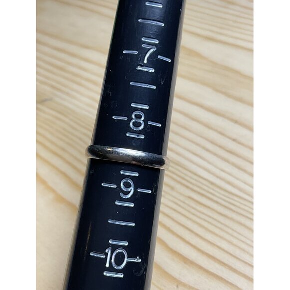 Vintage Silver-Tone Solitaire Ring With Clear Stone - Picture 3 of 4